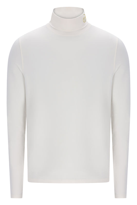 Sergio Tacchini Edward Roll Neck Jumper Gardenia/Gold Lurex