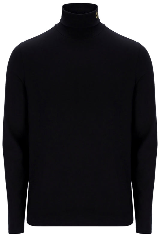 Sergio Tacchini Edward Roll Neck Jumper Black/Gold Lurex