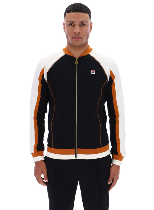 Fila Eliot Flat Lock Detail Track Top Black/Gardenia/Pumpkin Spice