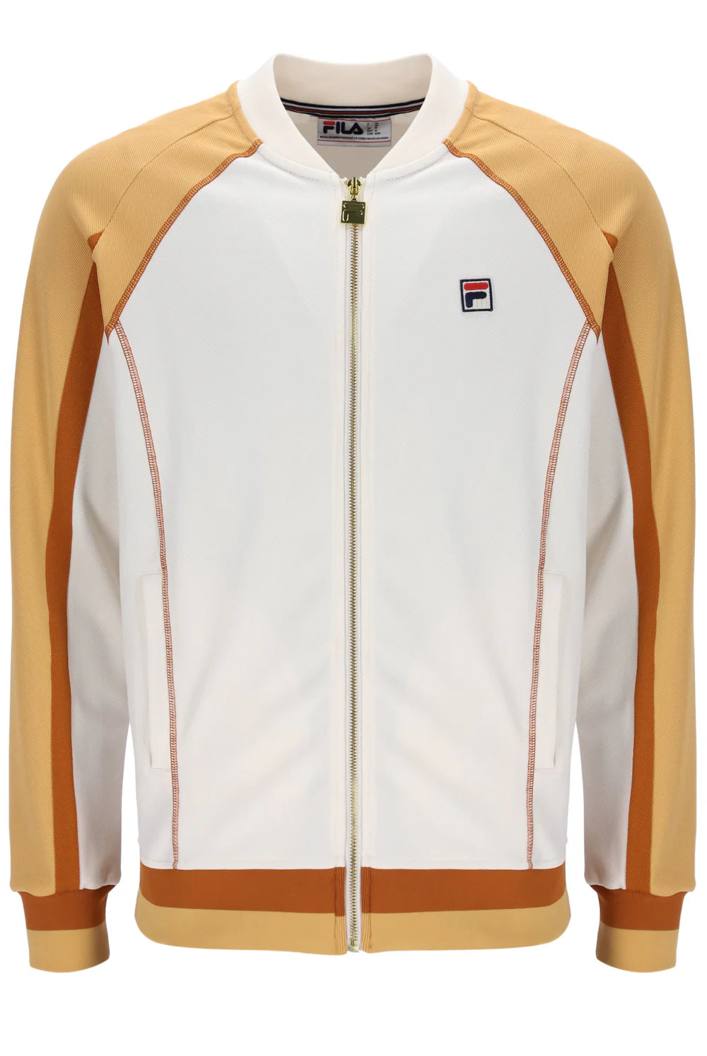 Fila Eliot Flat Lock Detail Track Top Gardenia/Oak Buff/Pumpkin Spice