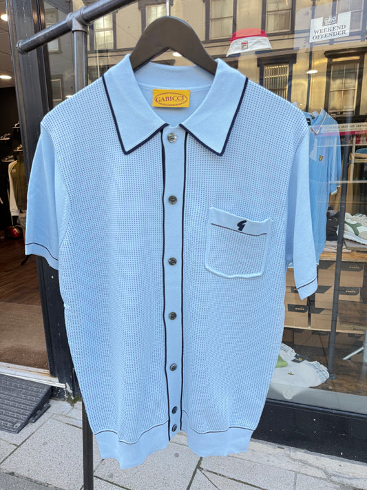 Gabicci Di Lello Knitted Polo Shirt Surf - RD1 Clothing