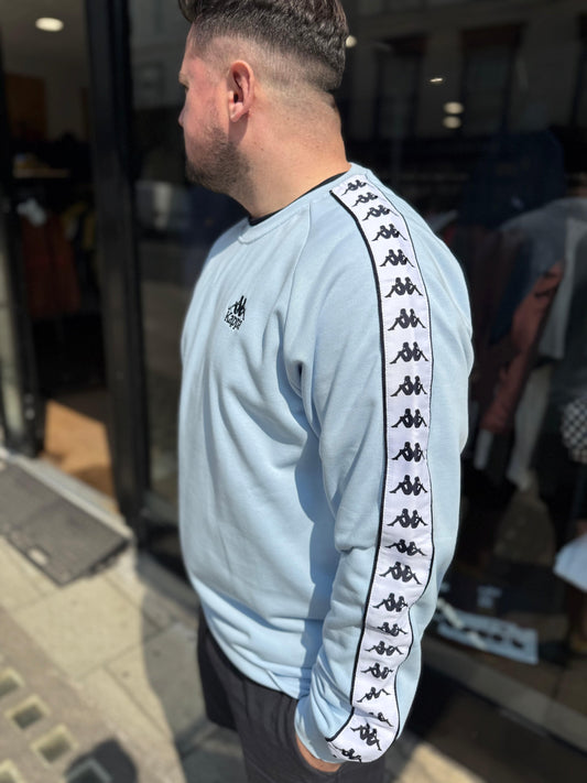 Kappa Lynch Crew Neck Sweatshirt Sky Blue - RD1 Clothing