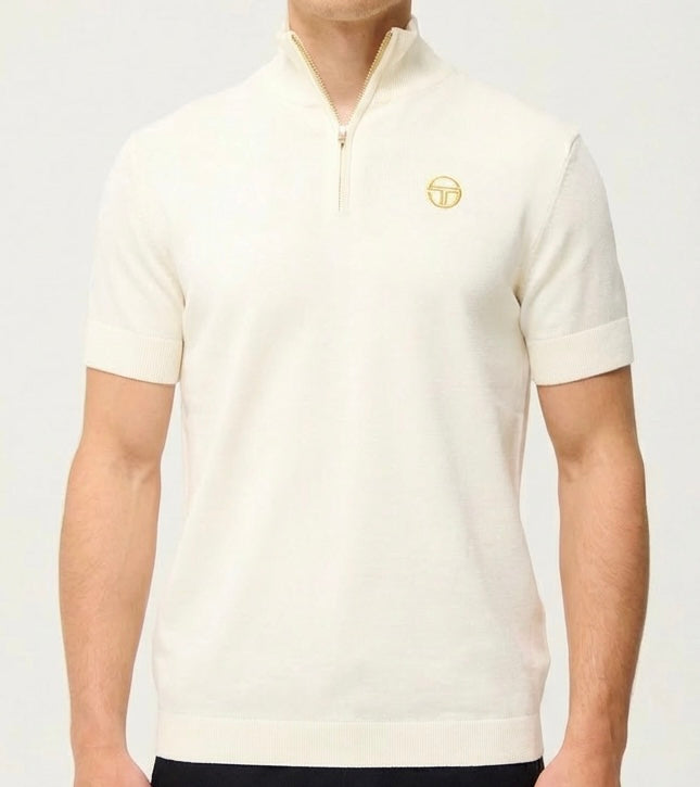 Sergio Tacchini Daytone Knitted Polo Shirt Gardenia - RD1 Clothing