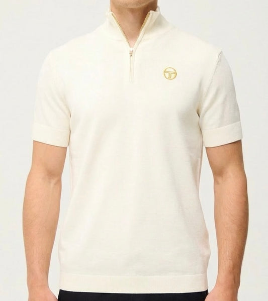 Sergio Tacchini Daytone Knitted Polo Shirt Gardenia - RD1 Clothing