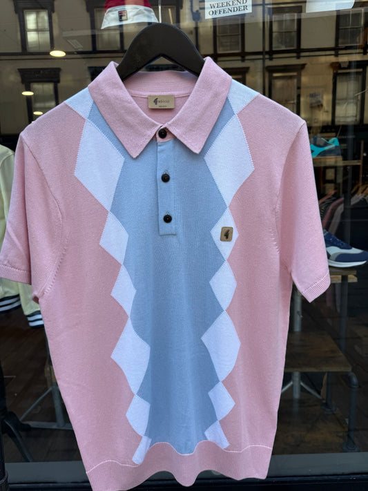 Gabicci Vintage Bond Knitted Polo Candy - RD1 Clothing