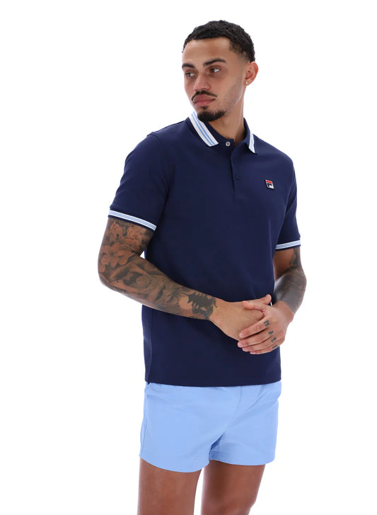 Fila Faraz Tipped Polo Navy/White/Vista Blue