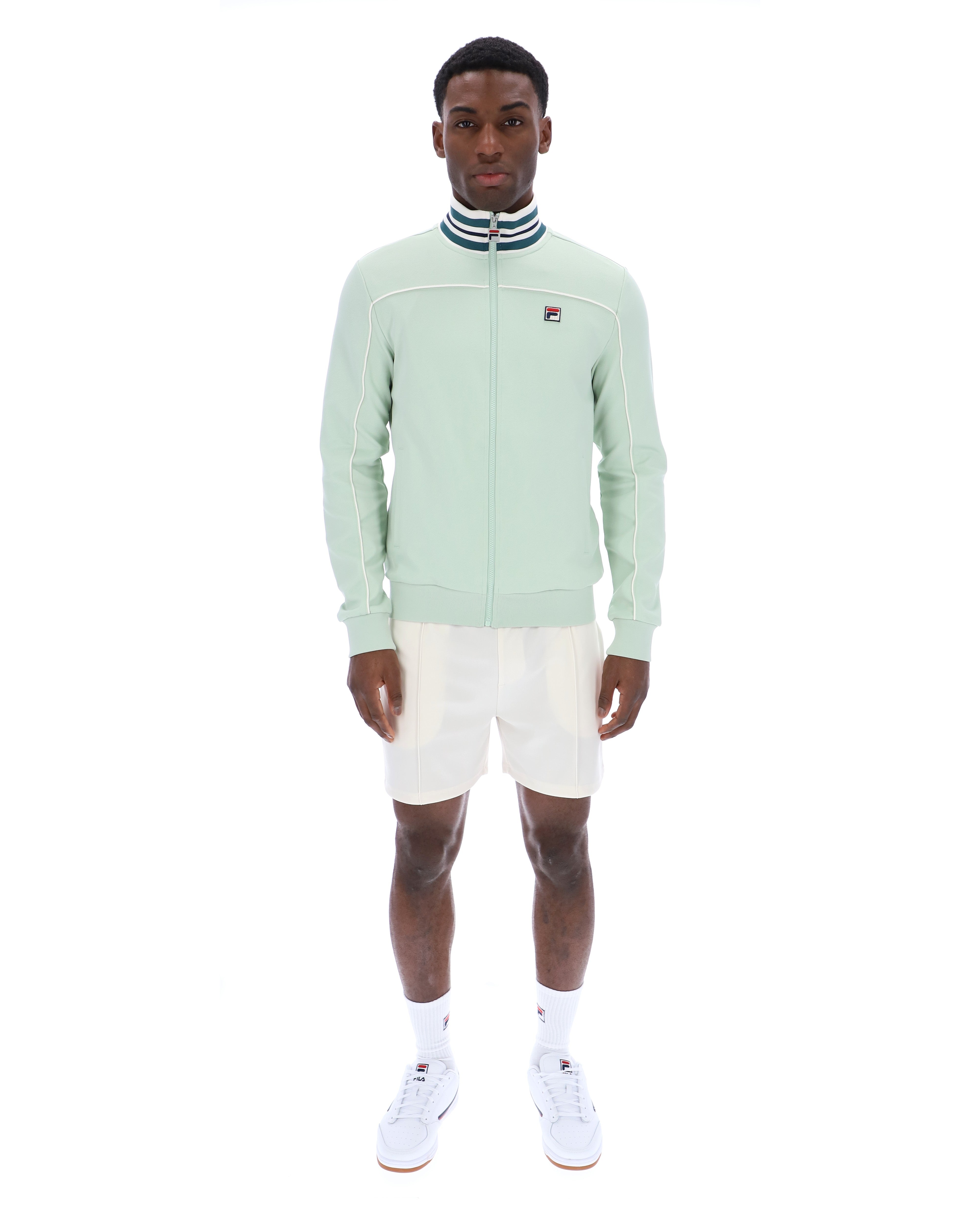 Fila Vintage Federico Tipped Neck Track Top Surf Spray | Men's