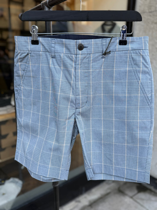 Gabicci Vintage Murphy Check Shorts Delft - RD1 Clothing