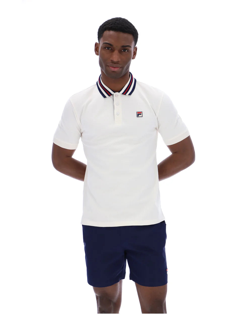Fila Vintage Achille Three Button Heritage Tape Basic Polo Gardenia - RD1 Clothing
