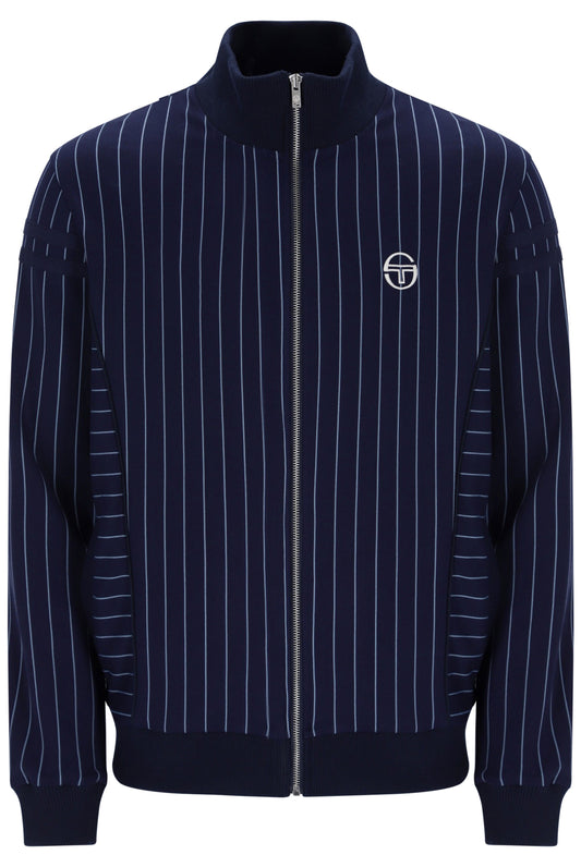 Sergio Tacchini Fjord Track Top in maritime blue and country blue, featuring a sporty design and zip-up front.