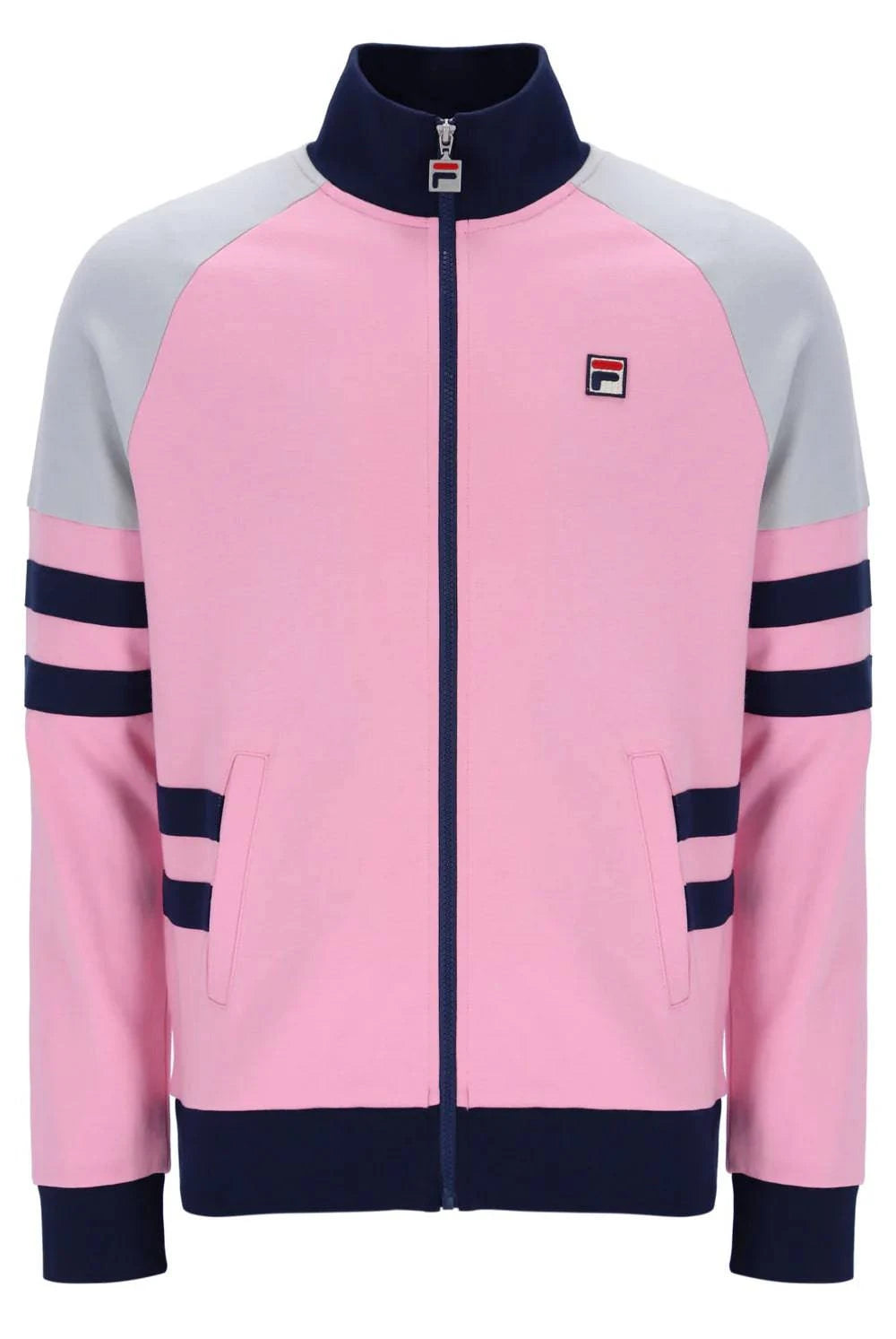 Fila Founder 2 Track Top Prism - Pink/Navy/High Rise - RD1 Clothing