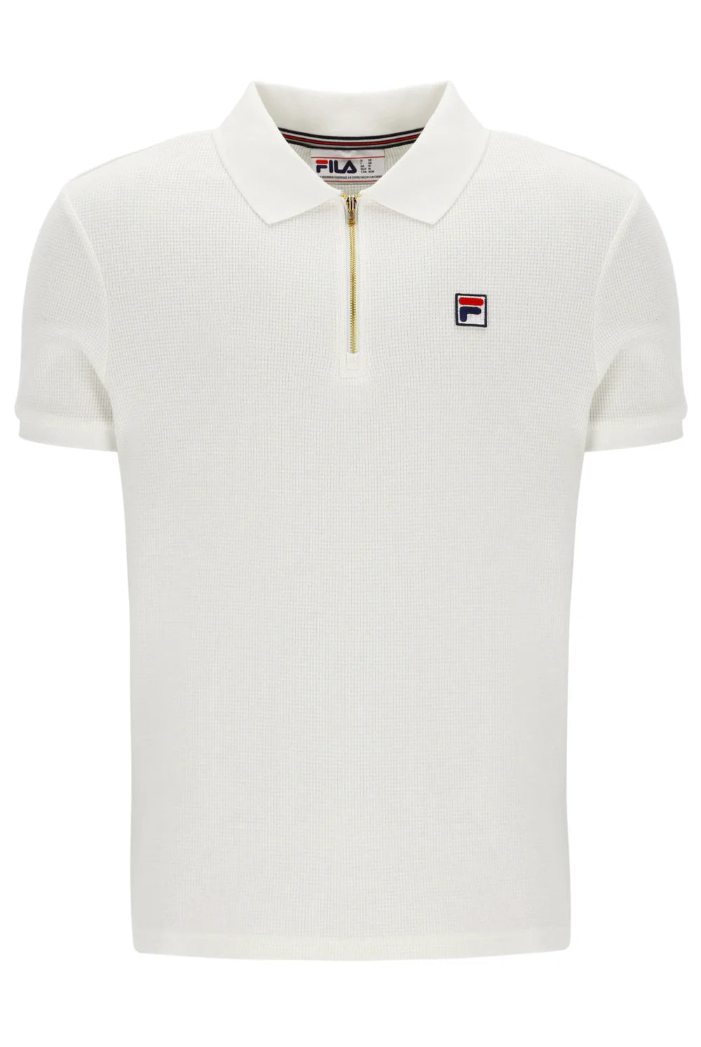 Fila Benjamin Micro Waffle Polo in Gardenia