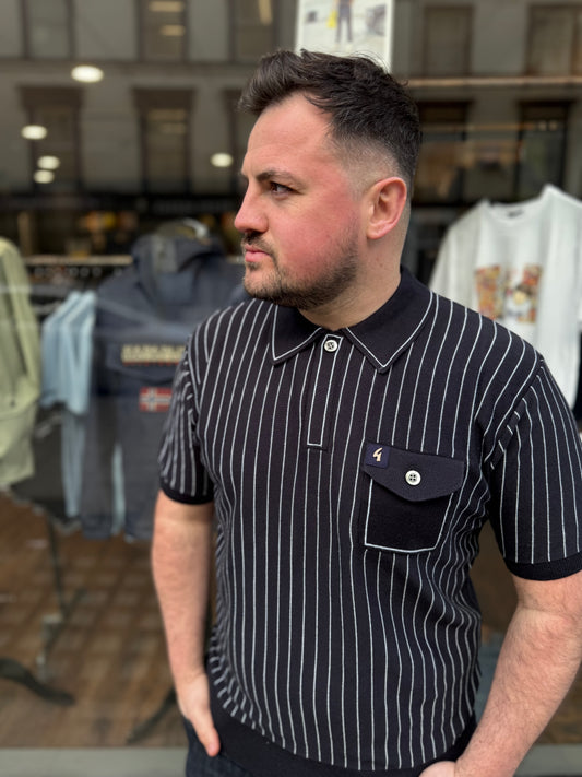 Gabicci Danny Knitted Polo Navy - RD1 Clothing