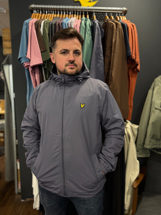 Lyle & Scott Zip Through Hooded Jacket Graystone