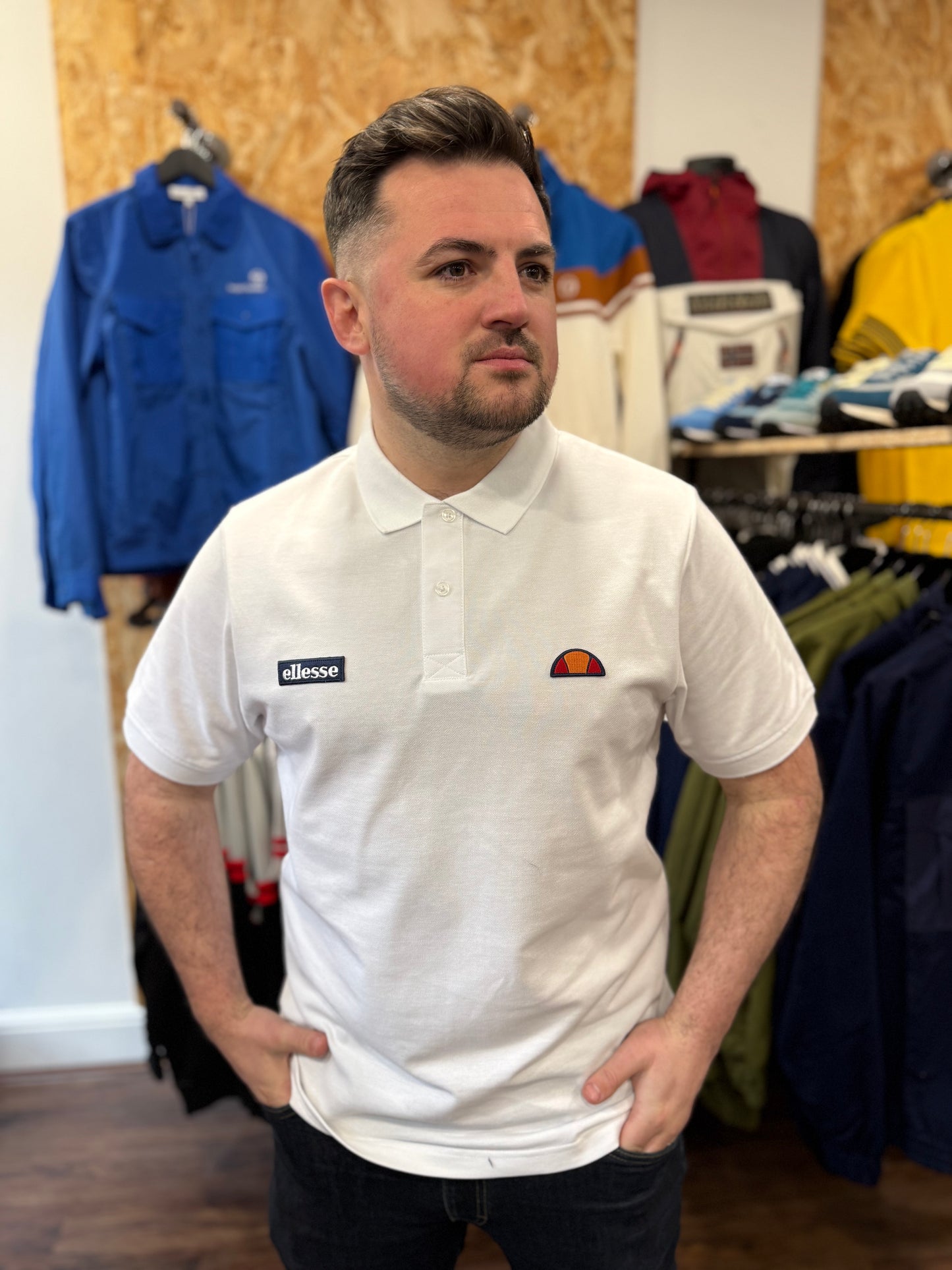 Ellesse Monvali Polo in White