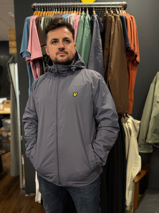 Lyle & Scott Zip Through Hooded Jacket Graystone