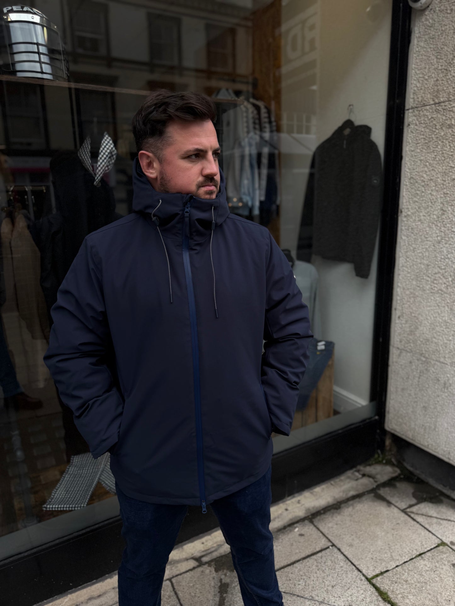 Aquascutum Active Shell Active Mid Parka Navy