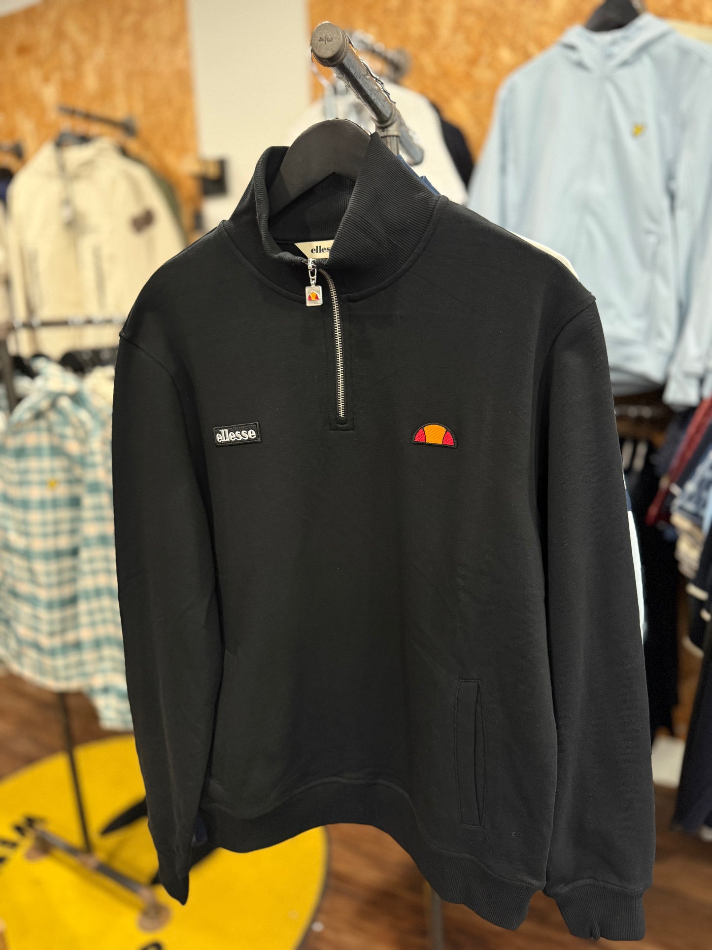 Ellesse Pelegrini Quarter Zip Black