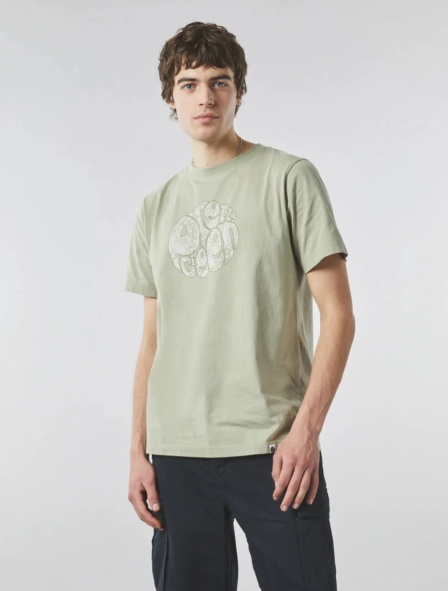 Pretty Green Bay Paisley Logo T-Shirt In Green