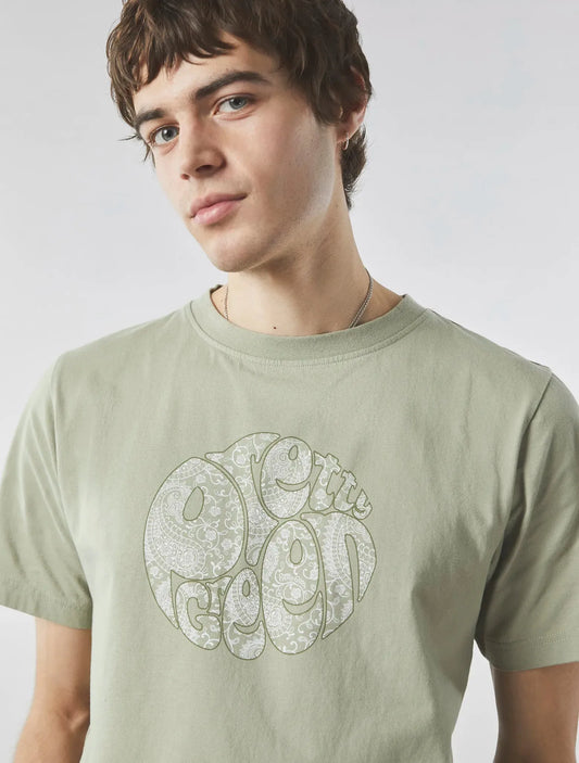 Pretty Green Bay Paisley Logo T-Shirt In Green