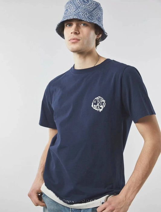 Pretty Green Anaheim Tye Dye Logo T-Shirt In Navy - RD1 Clothing