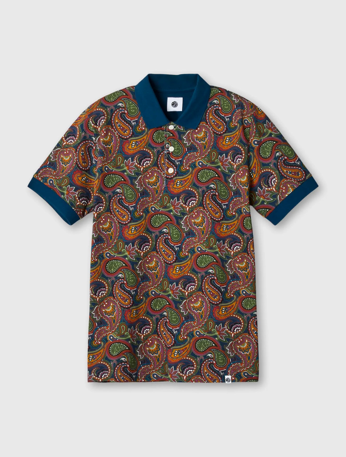 Pretty Green 15th Anniversary Paisley Polo In Multicolour