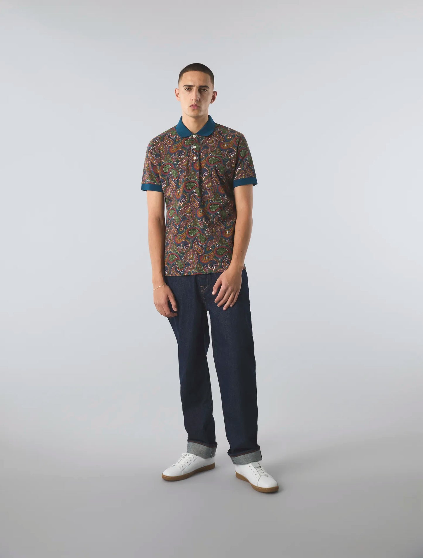 Pretty Green 15th Anniversary Paisley Polo In Multicolour