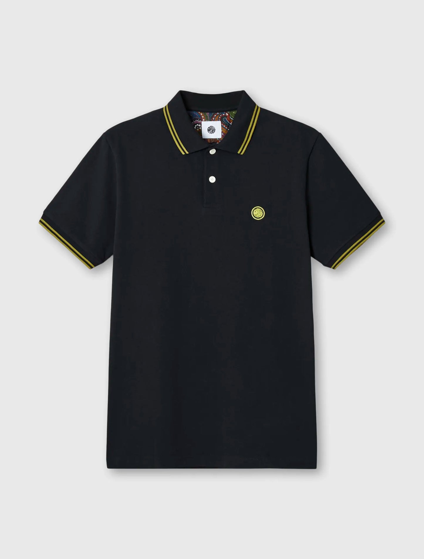 Pretty Green 15th Anniversary Barton Polo In Black