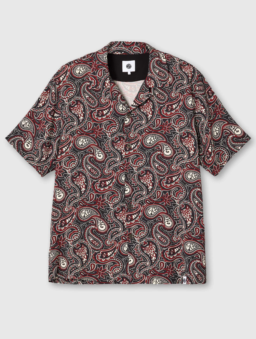 Pretty Green Feltham Paisley SS Shirt In Black