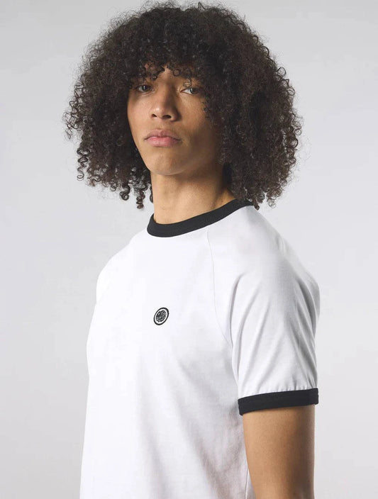Pretty Green Boston Ringer T-Shirt White - RD1 Clothing
