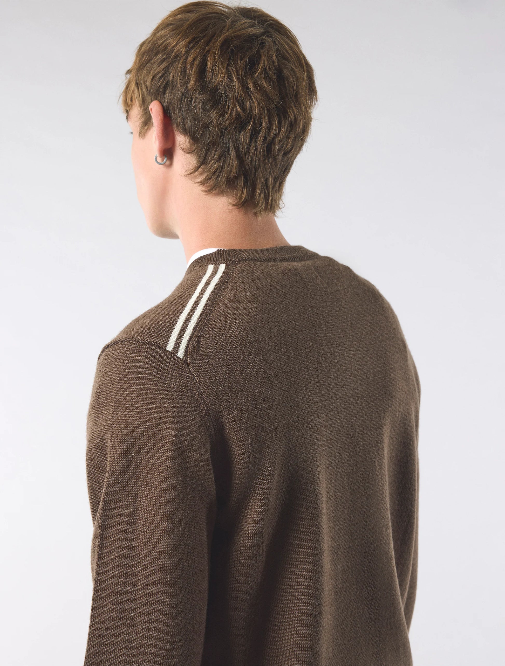 Pretty Green Crewneck Merino Knit Jumper Brown - RD1 Clothing
