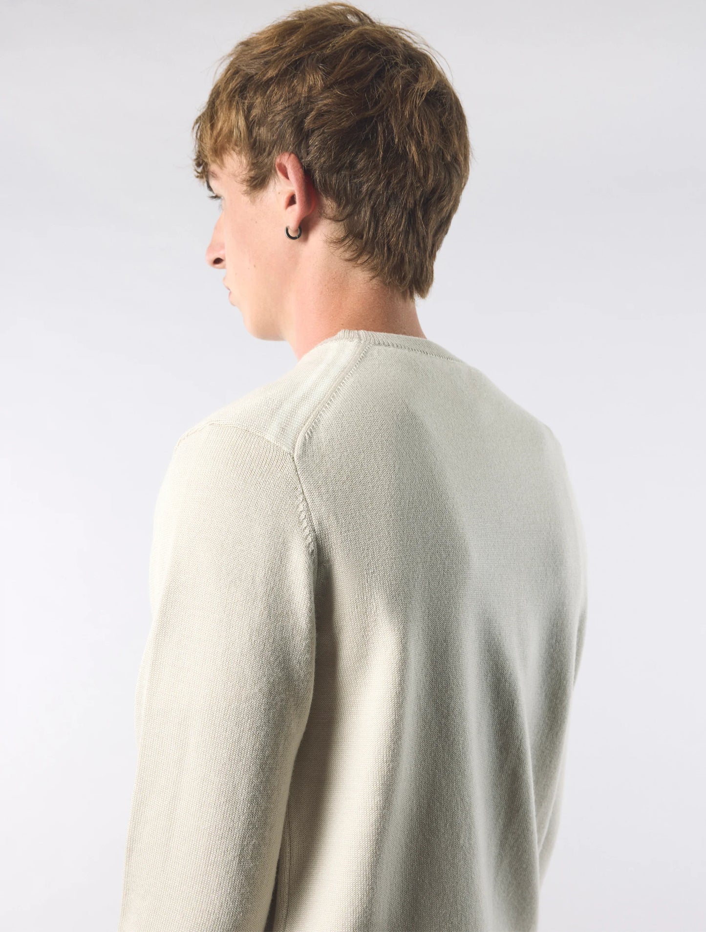 Pretty Green Crewneck Merino Knit Jumper Stone - RD1 Clothing