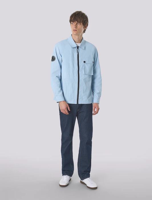 Pretty Green Heaton Overshirt Sky Blue