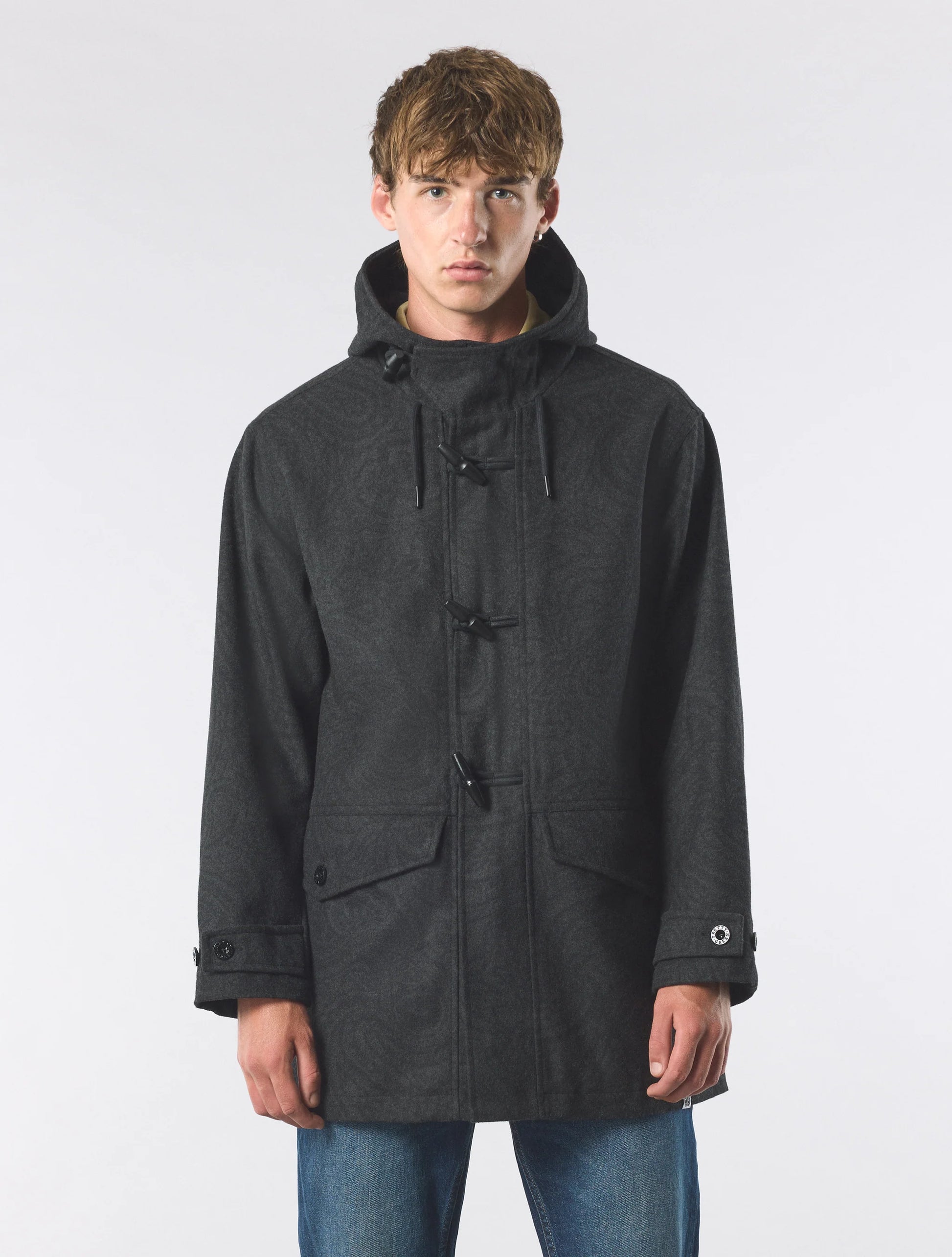 Pretty Green Randolph Duffle Coat Black - RD1 Clothing