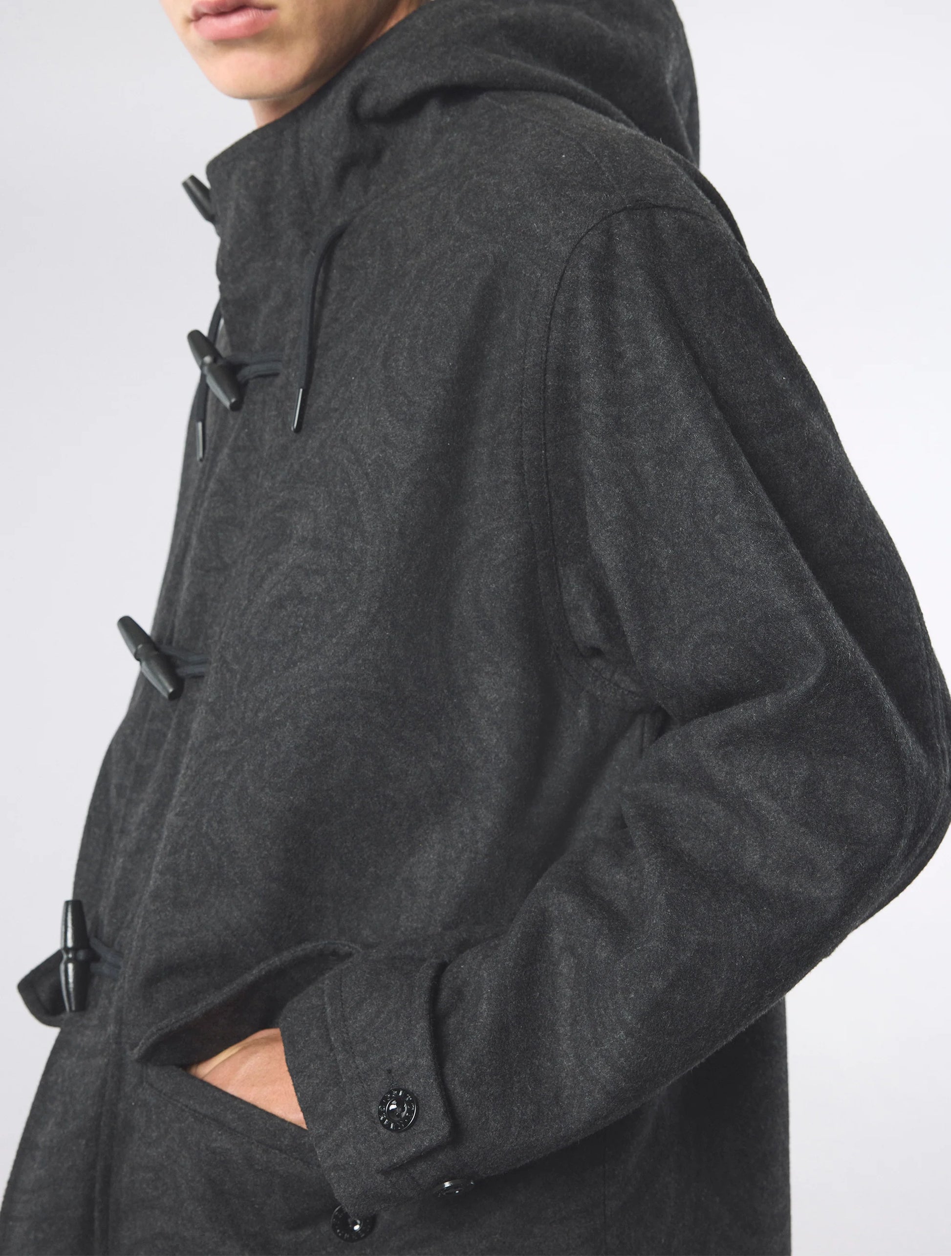 Pretty Green Randolph Duffle Coat Black - RD1 Clothing