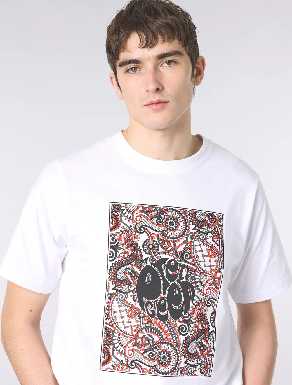 Pretty Green Resonance Box Logo T-Shirt White