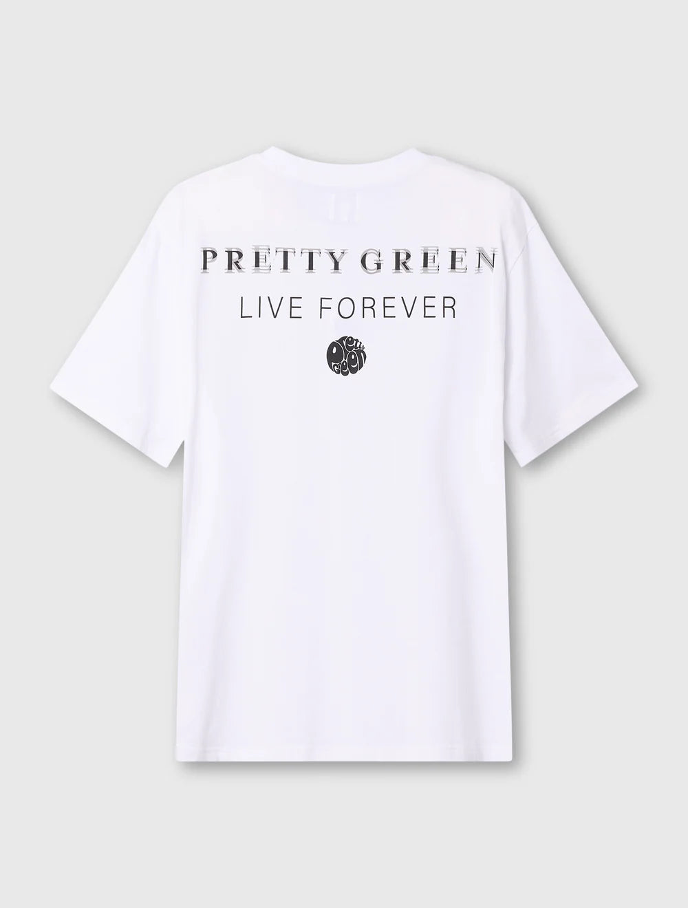 Pretty Green white T-shirt featuring a classic fit and subtle graphic design, perfect for casual wear.