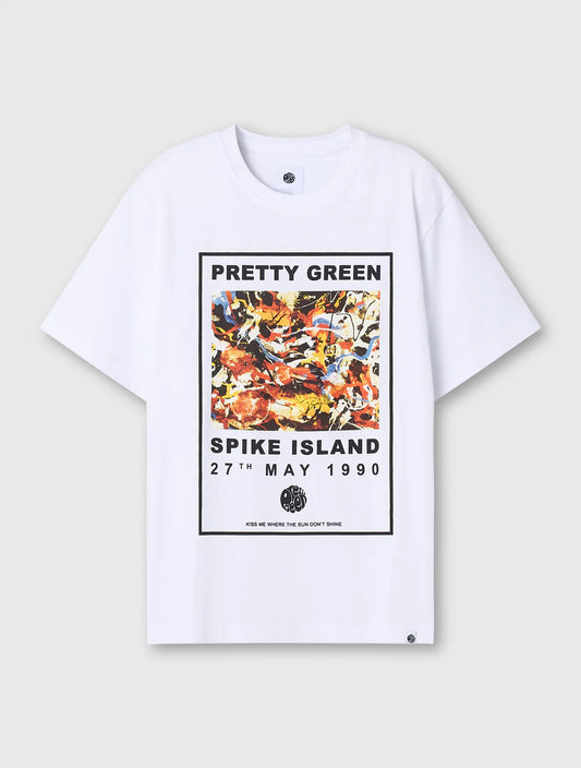 Pretty Green Smithfield Box Logo T-Shirt White - RD1 Clothing
