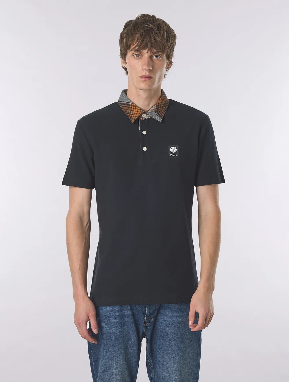 Pretty Green Strobe Polo Shirt Black