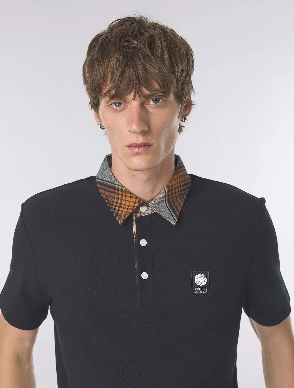 Pretty Green Strobe Polo Shirt Black