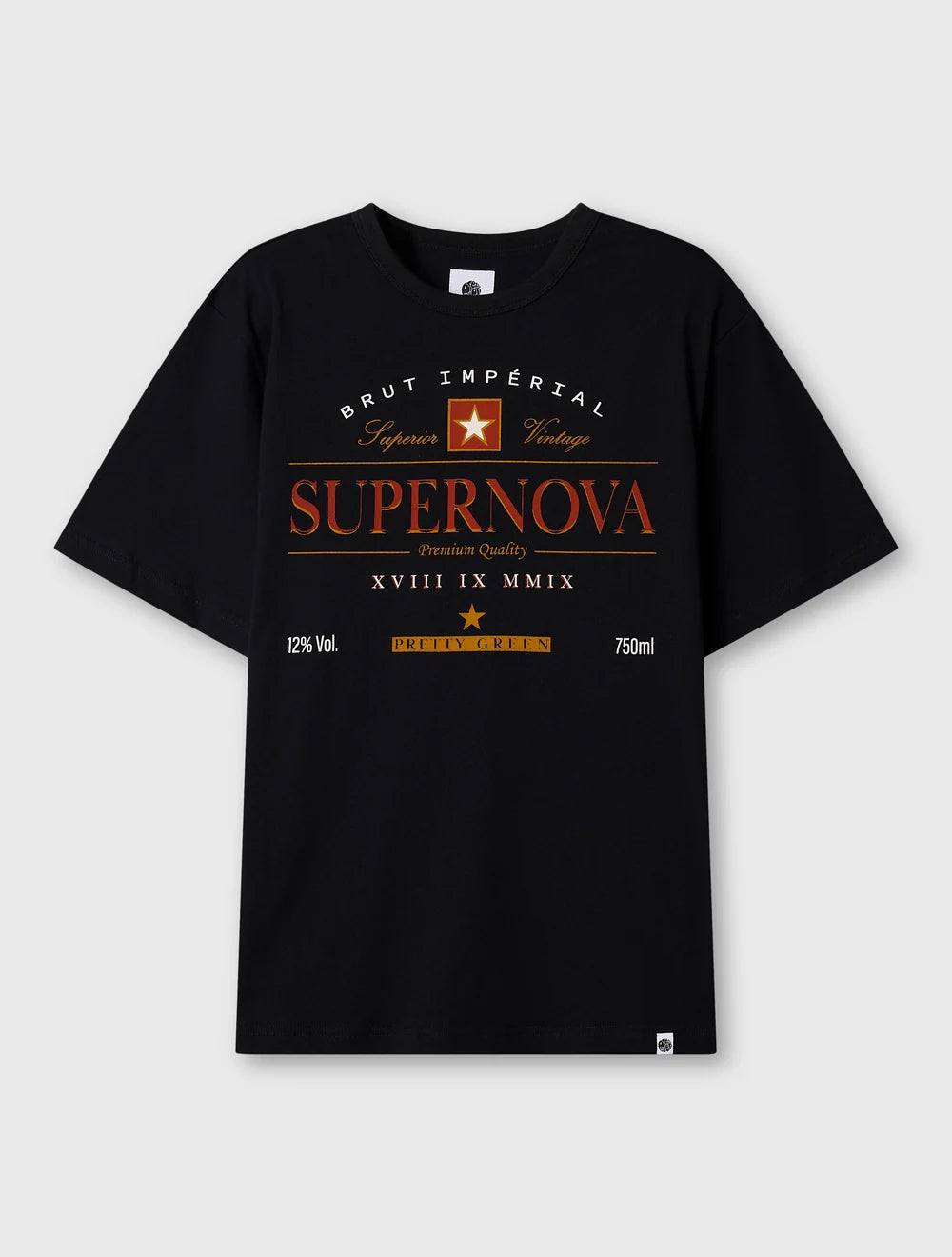 Pretty Green Supernova Graphic T-Shirt Black