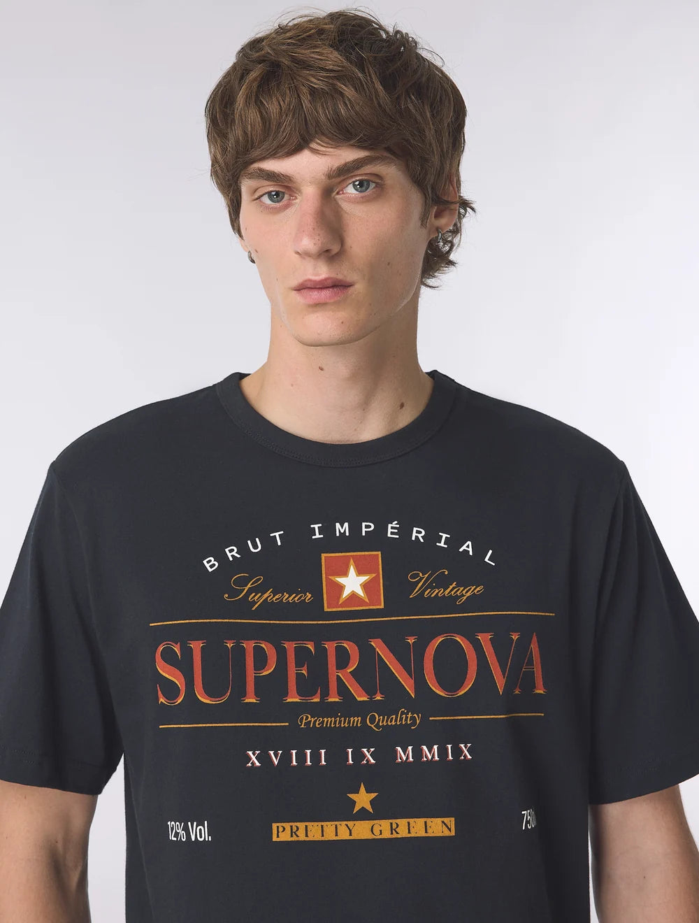 Pretty Green Supernova Graphic T-Shirt Black