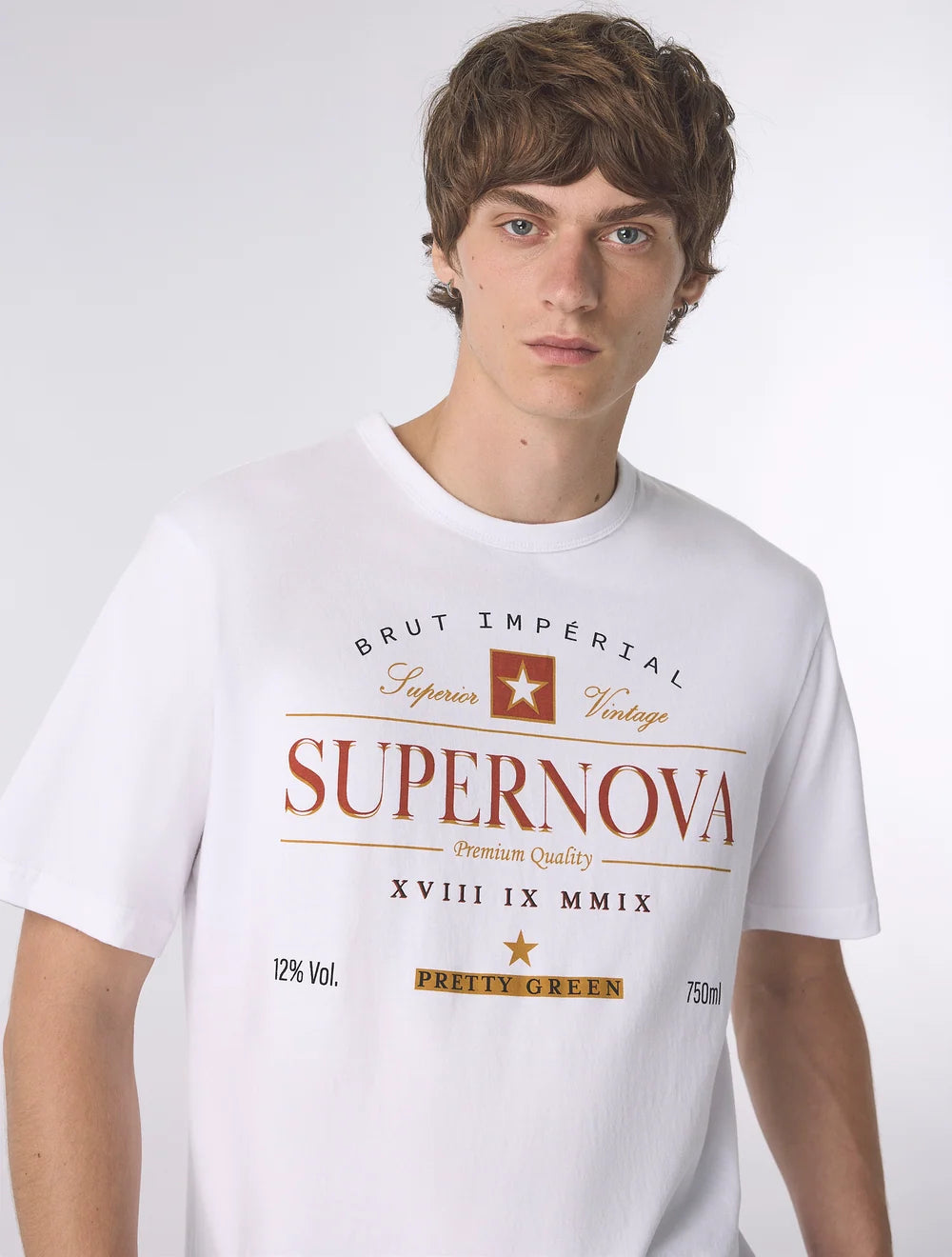 Pretty Green Supernova Graphic T-Shirt White
