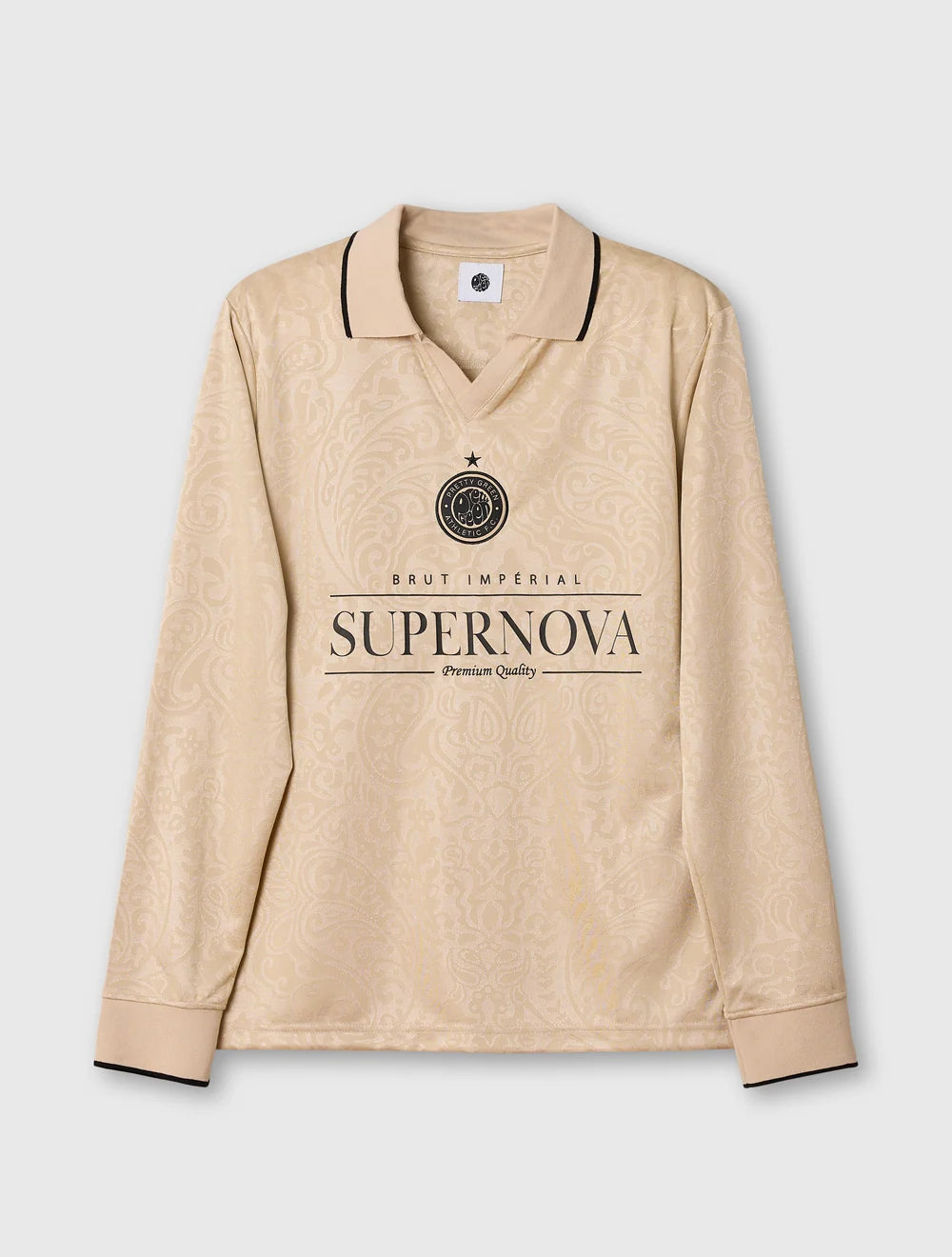 Pretty Green Supernova Football Top Champagne