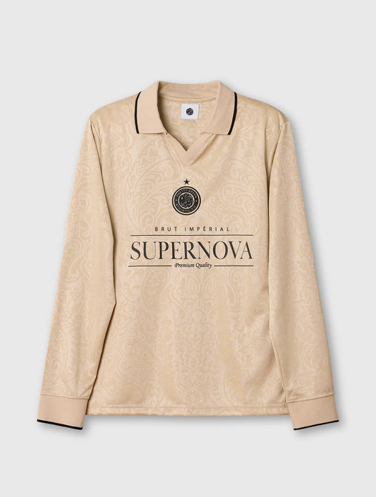 Pretty Green Supernova Football Top Champagne
