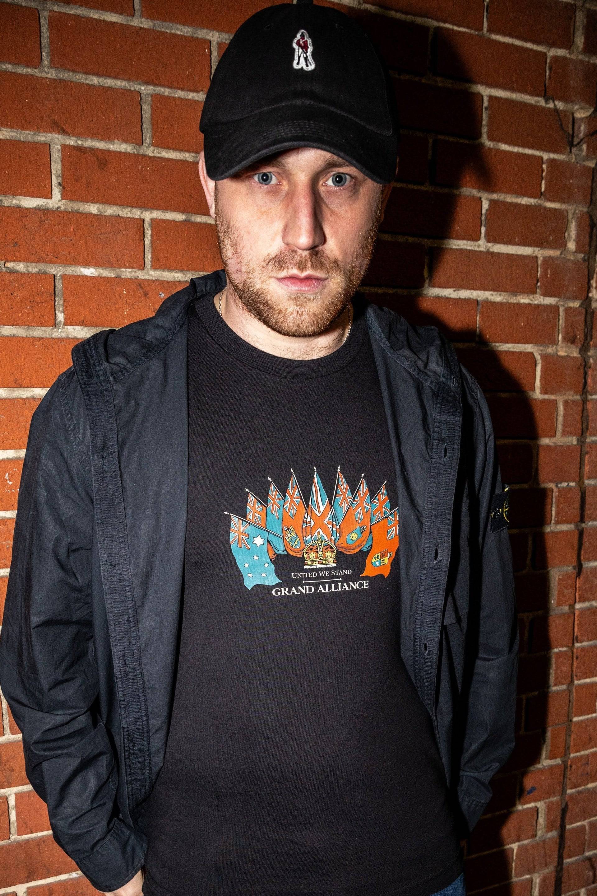 Grand Alliance United We Stand Slim Fit T-Shirt In Black - RD1 Clothing