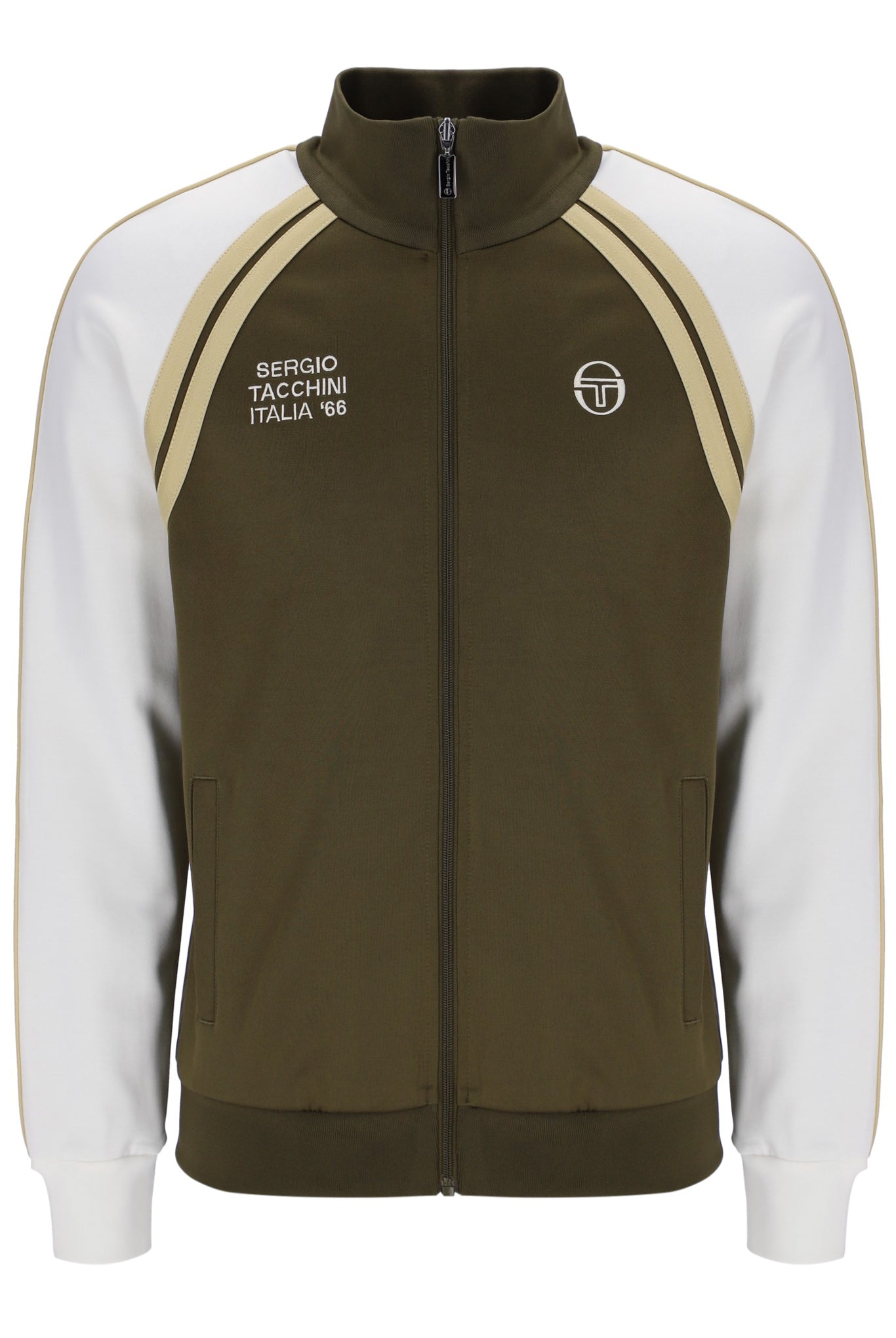 Sergio Tacchini Ghibli Davis Track Top Dark Olive/Gardenia/Mojave Desert - RD1 Clothing