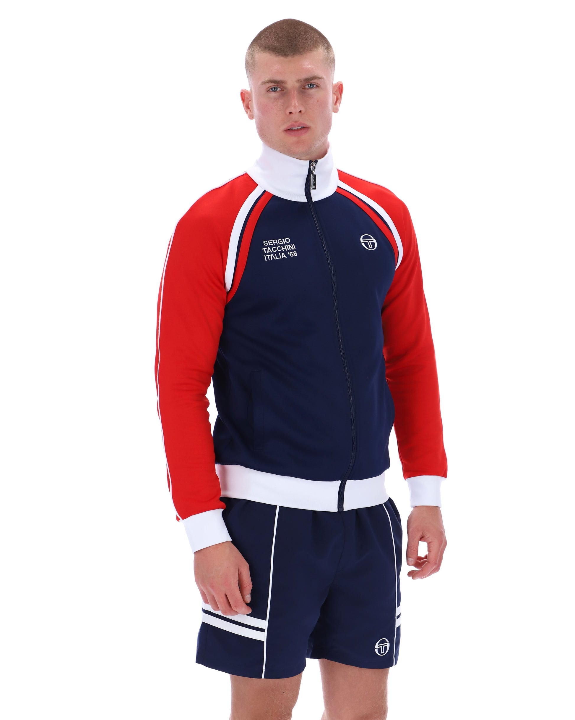 Sergio Tacchini Ghibli Davis Track Top Maritime Blue/Adrenaline Rush/White - RD1 Clothing