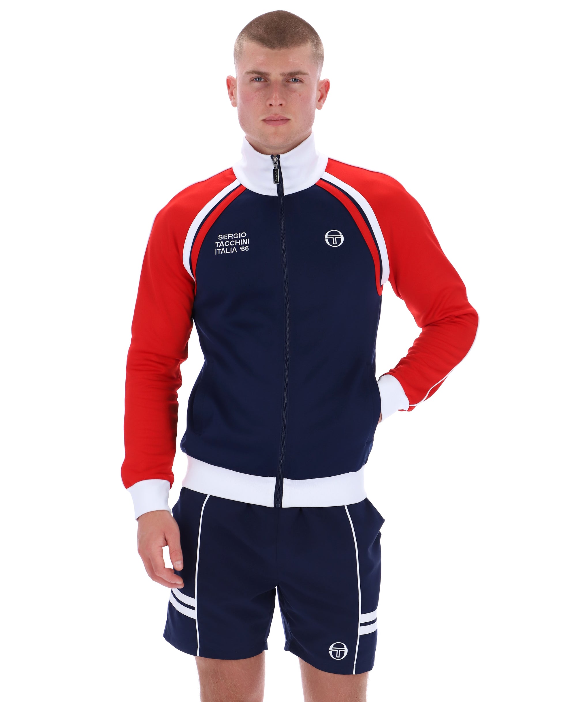 Sergio Tacchini Ghibli Davis Track Top Maritime Blue/Adrenaline Rush/White - RD1 Clothing