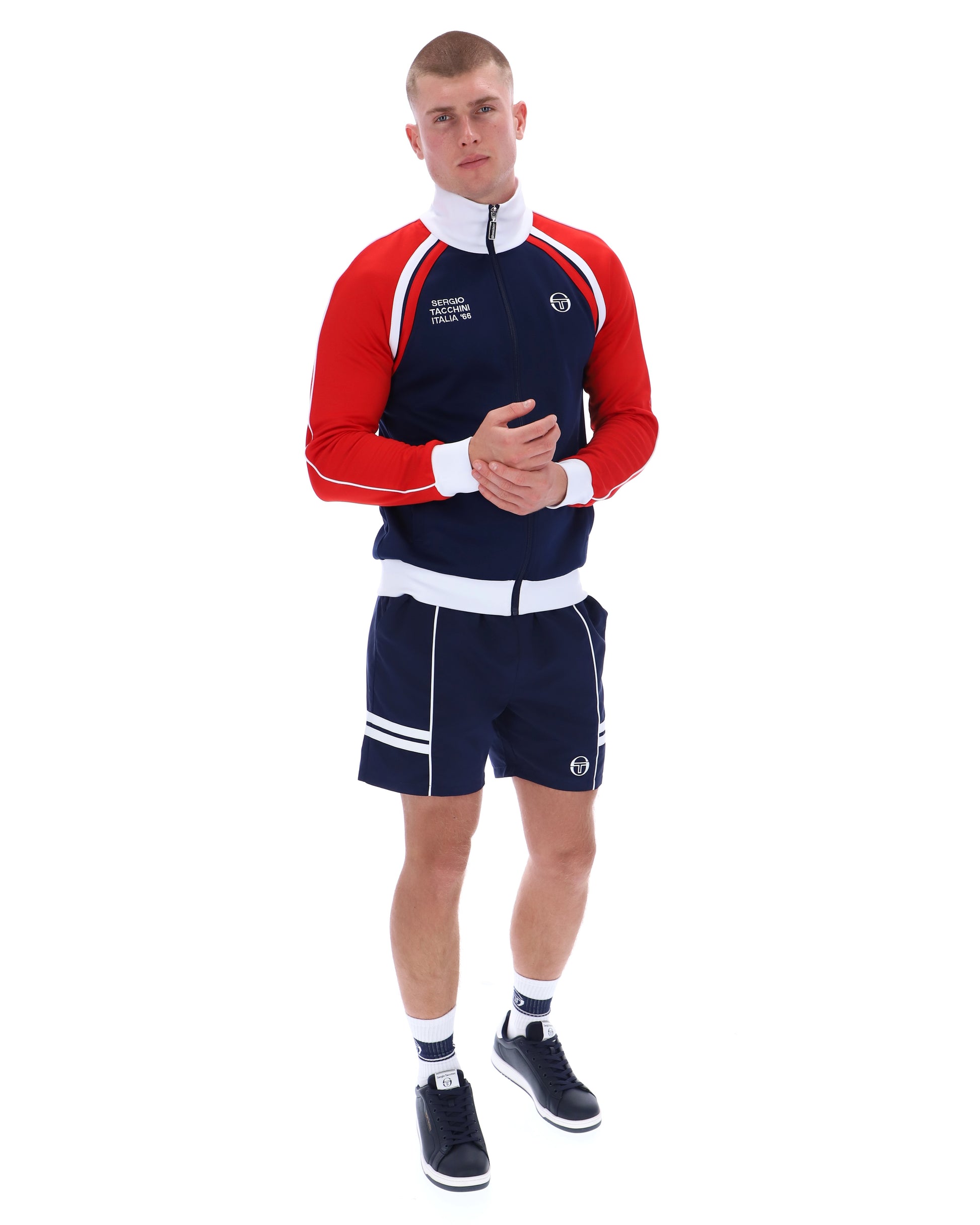 Sergio Tacchini Ghibli Davis Track Top Maritime Blue/Adrenaline Rush/White - RD1 Clothing